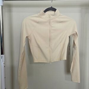 Forever 21 Active Cropped Zip-Up Jacket Size S